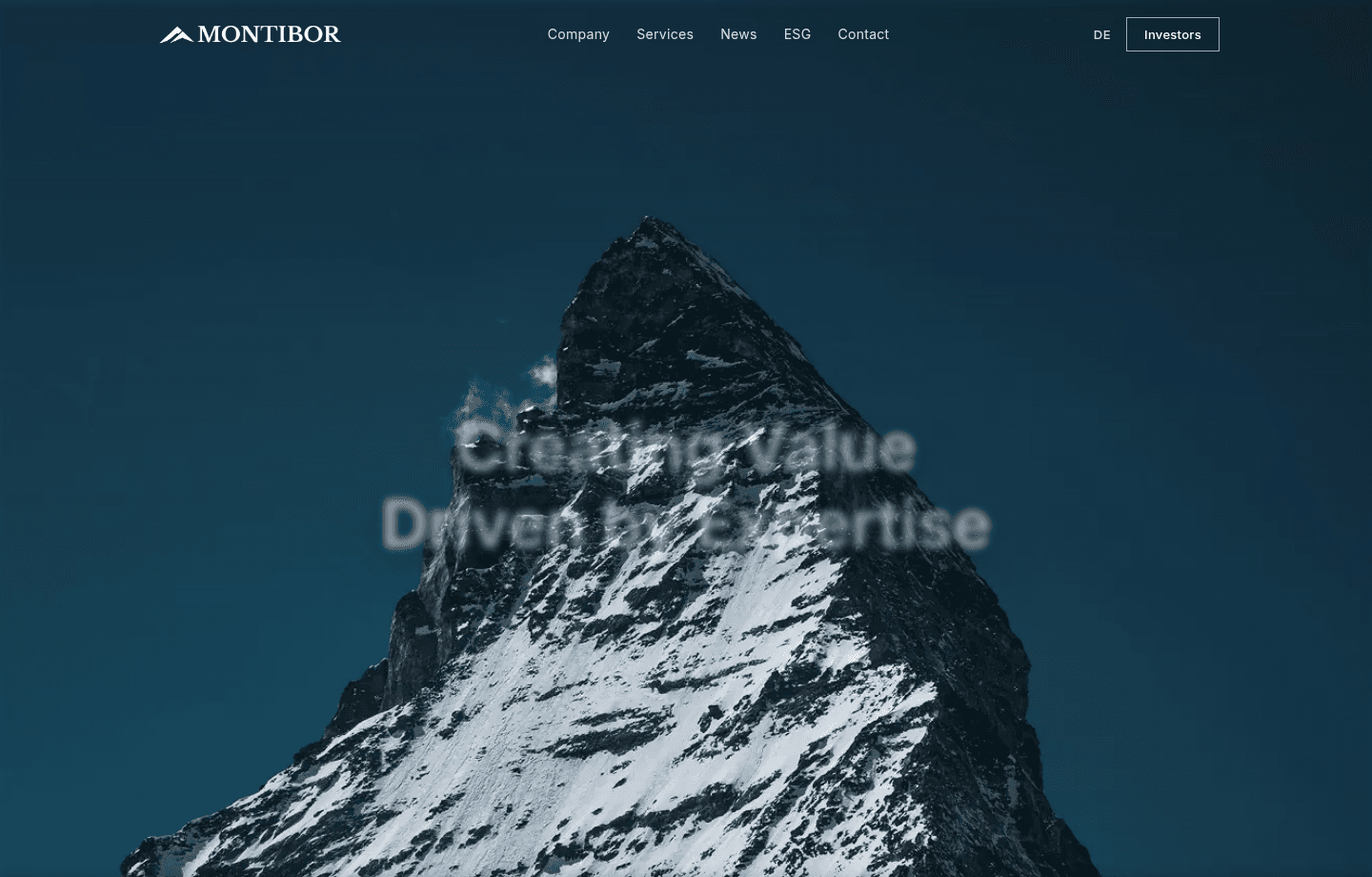 Montibor landing page